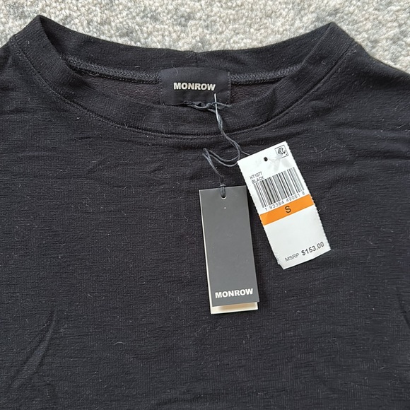 NWT Monrow Sweatshirt with Silky Piping - Picture 4 of 5